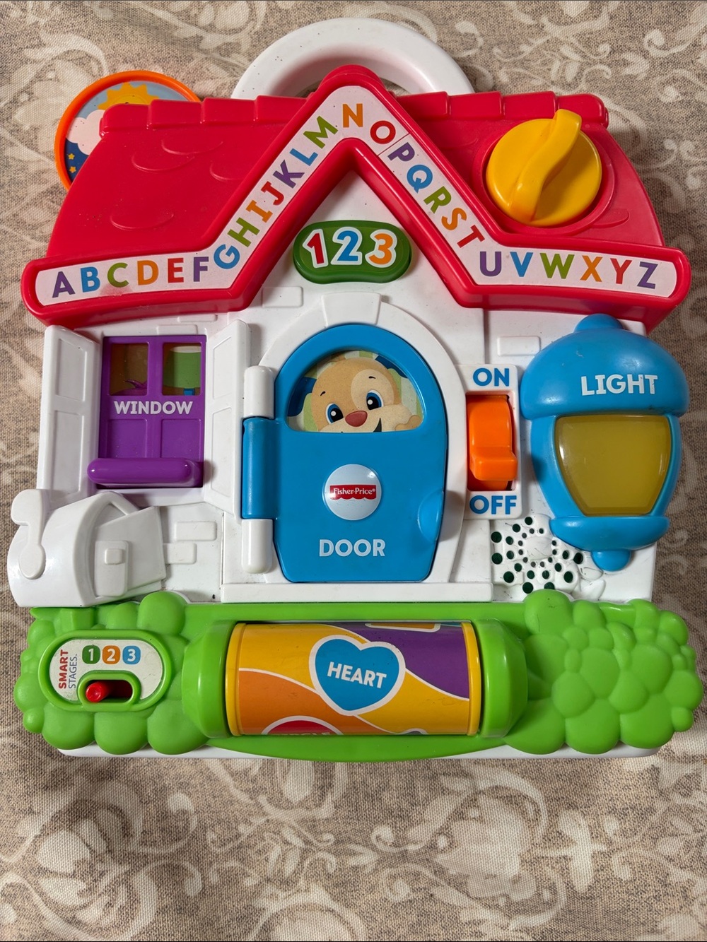 Fisher-Price Colorful Learning Puppy Busy Activity House - Blue Door, Red Roof